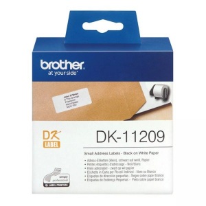 Brother, Brother P-touch Dk-11209 Adress-Etiketten (Klein) 800Stk./Rolle 29x62mm Etiketten, Brother DK-11209 Etiketten Rolle 62 x 29 mm Papier Weiß 800 St. Permanent haftend DK11209 Adress-Etiketten