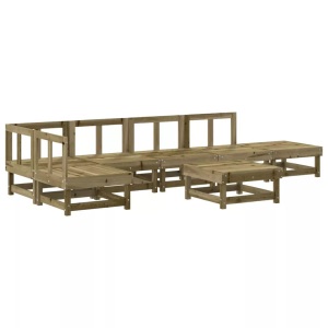 vidaXL, vidaXL 7-tlg. Garten-Lounge-Set Kiefernholz Imprägniert, vidaXL 7-tlg. Garten-Lounge-Set Kiefernholz Imprägniert