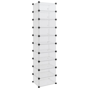 vidaXL, vidaXL Schuhregal Transparent 44x32x174 cm PP