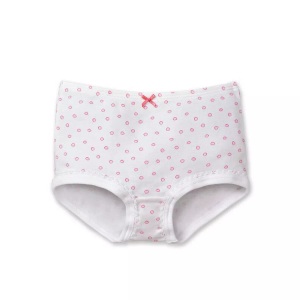 Schiesser, Schiesser Mädchen-Panty DOTS in weiß in Gr. 140, Shorts weiß mit rosafarbenen Tupfen - Original Classics 140