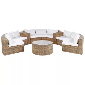 Beliani, Lounge Set aus PE Rattan Retro SEVERO Lounge Set aus PE Rattan Retro SEVERO