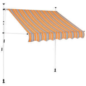 Diverse Hardware, Einziehbare Markise Handbetrieben 100 cm Gelb Blau Gestreift, vidaXL Einziehbare Markise Handbetrieben 100 cm Gelb Blau Gestreift