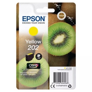 Epson, Epson 202 gelb Tintenpatrone, Epson Tintenpatrone, gelb, No.202, T02F440, (300 Seiten)