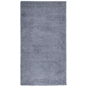 vidaXL, vidaXL Teppich Shaggy Hochflor Modern Blau 60x110 cm