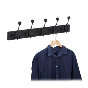B2X, B2X - Schwarzer Kleiderbügel mit 5 Haken, 11X61CM, B2X - Schwarzer Kleiderbügel mit 5 Haken, 11X61CM