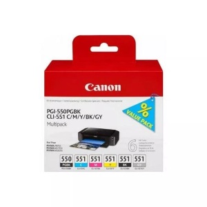 Canon, Canon 6496B005 - Tintenpatrone, Canon Tintenpatrone, blau/gelb/rot/schwarz, Multipack, CLI-551MUL, 6509B009, (7ml)