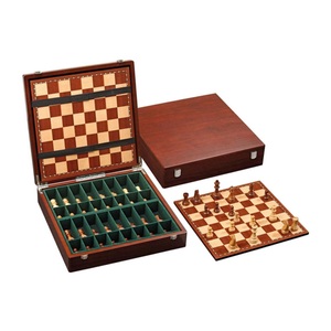 Philos, Philos 2504 - Schachset Exklusiv, Schachfiguren in Figurenbox mit Einzelfächern, KH 78 mm, Philos - Schachset Exklusiv
