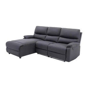 Vente-unique, Ecksofa Relaxsofa elektrisch - Stoff - Ecke Links - Anthrazit - LUNANO Ecksofa Relaxsofa elektrisch - Stoff - Ecke Links - Anthrazit - LUNANO