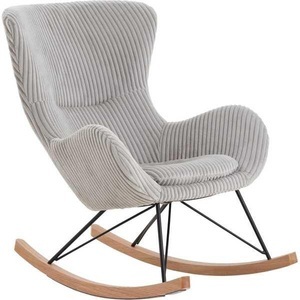mutoni casual, Schaukelstuhl Texturstoff grau, SalesFever Schaukelstuhl, Strukturstoff-Polyester, Bezug in moderner Cord-Optik