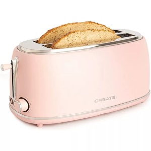 Create, CREATE TOAST RETRO STYLANCE XL Toaster Pastelrosa, CREATE TOAST RETRO STYLANCE XL Toaster Pastelrosa