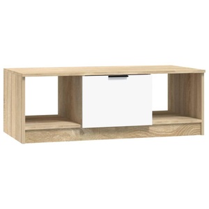 vidaXL, vidaXL Couchtisch Weiß und Sonoma-Eiche 102x50x36 cm Holzwerkstoff