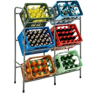 TecTake, Getränkekistenregal für 6 Getränkekisten Getränkekistenregal für 6 Getränkekisten, Tectake - Getränkekistenregal für 6 Getränkekisten, 31cm, Grau