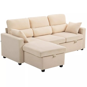 HOMCOM, HOMCOM - Sofa mit Schlaffunktion, One Size, Beige, HOMCOM - Sofa mit Schlaffunktion, One Size, Beige