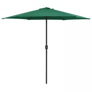 vidaXL, vidaXL Sonnenschirm mit Aluminium-Mast 270 x 246 cm Grün, vidaXL Sonnenschirm mit Aluminium-Mast 270x246 cm Grün