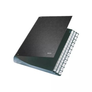 Leitz, Leitz Pultordner 58440095 5844 Karton Schwarz DIN A4 Anzahl der Fächer: 44 1-31, I-XII, Leitz Pultmappe 1-31 und I-XII Schwarz