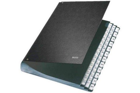 Leitz, Leitz Pultordner 58440095 5844 Karton Schwarz DIN A4 Anzahl der Fächer: 44 1-31, I-XII, Leitz Pultmappe 1-31 und I-XII Schwarz