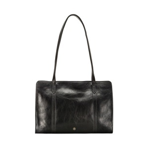 Maxwell Scott, Maxwell Scott Rivara - Grosse Leder Handtasche in Schwarz, 