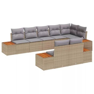 vidaXL, VidaXL - Outdoor-sofa poly-rattan, One Size, Beige