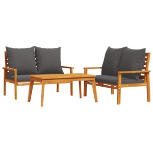 vidaXL, vidaXL 3-tlg. Garten-Lounge-Set mit Kissen Massivholz Akazie