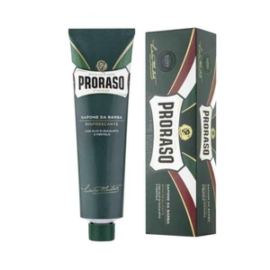 Proraso, Proraso Green Shaving Cream Tube with Eucalyptus Oil 150ml/5oz, PRORASO Refresh Rasiercreme mit Eukalyt-Öl und Menthol