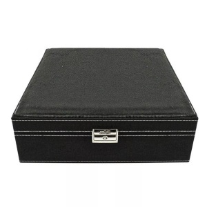 eStore, eStore Schmuckbox, Wildleder-Schwarz, 26 x 26 cm, eStore - Schmuckschatulle, Wildleder Schwarz, 26 x cm, One Size, Schwarz