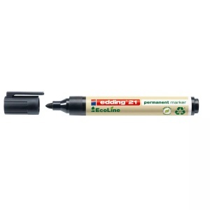 edding, Edding Permanentmarker edding 21 permanent marker EcoLine Schwarz wasserfest: Ja 4-21001, Edding 21, Permanent Marker, 1.5-3mm, schwarz, 4-21001