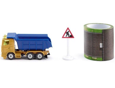 Sieper GmbH, Siku 1600 - Baukipper mit Tape, Modellkipplaster, LKW, 