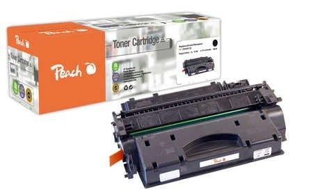 Peach, Peach Tonermodul schwarz kompatibel zu HP CE505X, Peach HP 05 XBK Toner XL bk ersetzt HP No. 05X BK, CE505X XL für z.B. HP LaserJet P 2050, HP LaserJet P 2053 D, HP LaserJet P 2053 DN