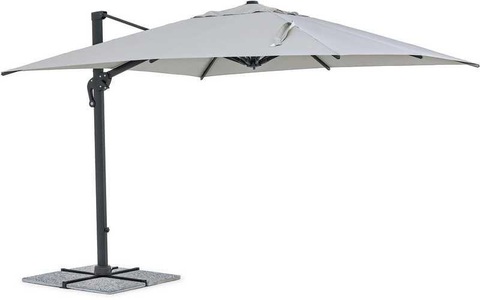 mutoni Garten Deluxe, Sonnenschirm Ines 300x300 anthrazit-hellgrau, Sonnenschirm Ines 300x300 anthrazit-hellgrau