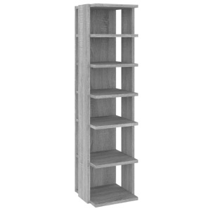 vidaXL, vidaXL Schuhregal Grau Sonoma 27,5x27x102 cm Holzwerkstoff, vidaXL Schuhregal Grau Sonoma 27,5x27x102 cm Holzwerkstoff
