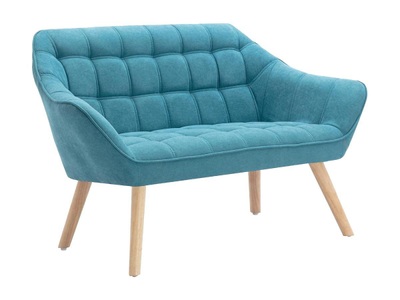 Vente-unique, Sofa 2Sitzer Stoff CASERTA Sofa 2Sitzer Stoff CASERTA, Vente-unique - Sofa 2Sitzer Stoff CASERTA, One Size, Türkisblau