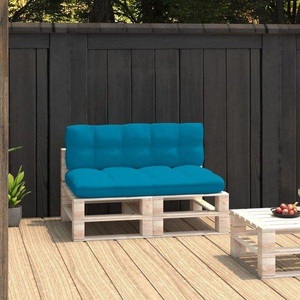 vidaXL, vidaXL Palettensofa-Kissen 2 Stk. Blau, 