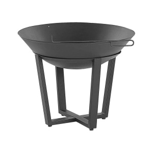 Beliani, Beliani Feuerstelle schwarz Stahl rund KEDUNG Grill- und, Beliani - Feuerstelle aus Stahl KEDUNG, One Size, Schwarz