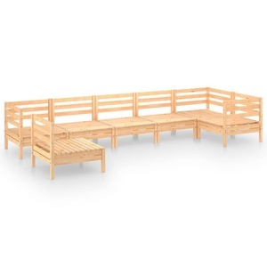 vidaXL, vidaXL 7-tlg. Garten-Lounge-Set Massivholz Kiefer, 