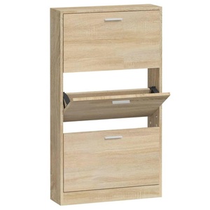vidaXL, vidaXL Schuhschrank Eichen-Optik 59x17x108 cm Holzwerkstoff, vidaXL Schuhschrank Eichen-Optik 59x17x108 cm Holzwerkstoff