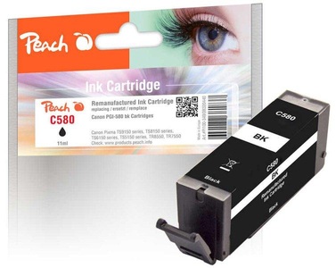 Peach, Peach Tintenpatrone schwarz kompatibel zu Canon PGI-580 bk, Peach Tinte Canon PGI-580 Black