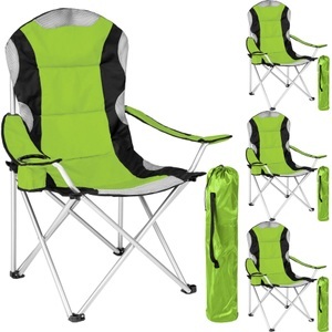 TecTake, 4 Campingstühle Mit Polsterung Unisex Grün, 