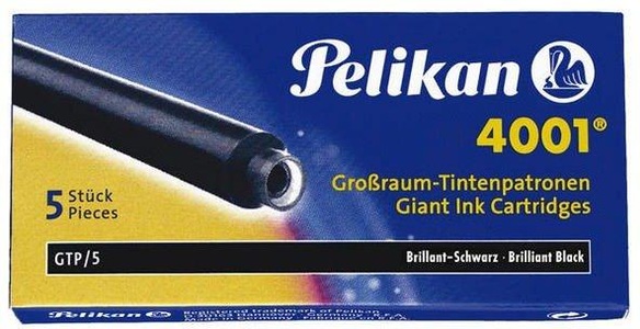 Pelikan, Pelikan Tintenpatrone GTP/5 Schwarz, PELIKAN Tinte 4001 GTP/5 310615 brillantschwarz 5 Stück