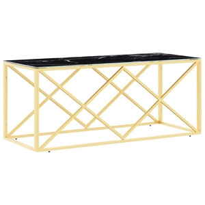 vidaXL, vidaXL Couchtisch 110x45x45 cm Edelstahl und Glas