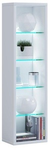 MID.YOU, MID.YOU Standregal 21/77/20 cm weiss , Rasato L , Glas , 4 Fächer , 21x77x20 cm , melaminharzbeschichtet,Nachbildung , 000657018201, VCM - Holzregal stehend | platzsparender CD-Schrank Elegantes DVD-Regal Blu-Ray Regal CD Rasato, One Size, Weiss