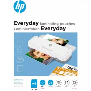 Hp, HP Laminierfolie DIN A6 80 micron glänzend 25 St., HP Laminierfolie Everyday A6, 80 µm, 25 Stück, Glänzend