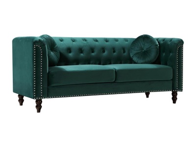 Vente-unique, Sofa 3-Sitzer - Samt - Grün - TURNER Sofa 3-Sitzer - Samt - Grün - TURNER