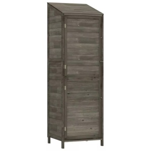 vidaXL, vidaXL Geräteschuppen Anthrazit 55x52x174,5 cm Massivholz Tanne, vidaXL Geräteschuppen Anthrazit 55x52x174,5 cm Massivholz Tanne