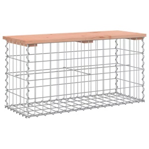 vidaXL, vidaXL Gartenbank aus Gabionen 83x31,5x42 cm Massivholz Douglasie, vidaXL Gartenbank aus Gabionen 83x31,5x42 cm Massivholz Douglasie