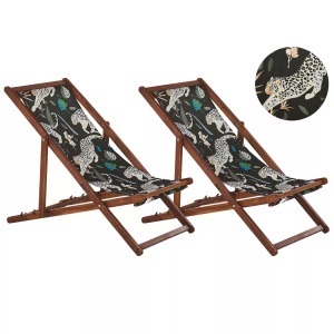 Beliani, Beliani Anzio Sonnenliege, Beliani - Liege aus Polyester Modern ANZIO, One Size, Braun Leder