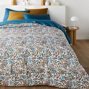 LA REDOUTE INTERIEURS, Bedruckte Decke Barbora aus recycelter Mikrofaser Bedruckte Decke Barbora aus recycelter Mikrofaser, La Redoute Intérieurs - Bedruckte Decke Barbora aus recycelter Mikrofaser, 240X220CM, Braun