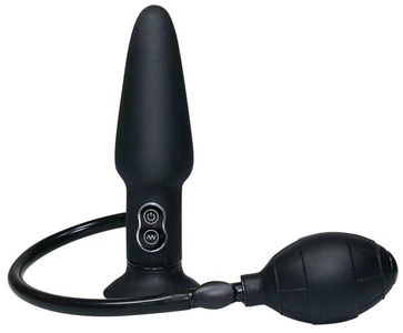 You2Toys, True Black Vibr. Anal Plug, Analplug ?True Black Vibrating? mit Vibration und Pumpball