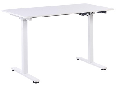 Beliani, Schreibtisch aus Stahl Modern GRIFTON Schreibtisch aus Stahl Modern GRIFTON, Beliani - Schreibtisch aus Faserplatte Modern GRIFTON, One Size, Weiss Bunt