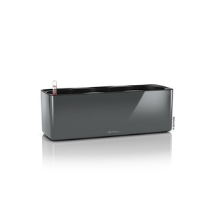 Lechuza, Lechuza Blumentopf CUBE Glossy Triple, Lechuza Cube Glossy Triple 13671 Balkonkasten Anthrazit