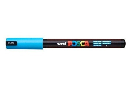 uni-ball, UNI-BALL Posca Fineliner 0,7mm PC1MR L.BLUE hellblau, uni-ball Posca Fineliner, 0.7mm, hellblau, PC1MR ST hel